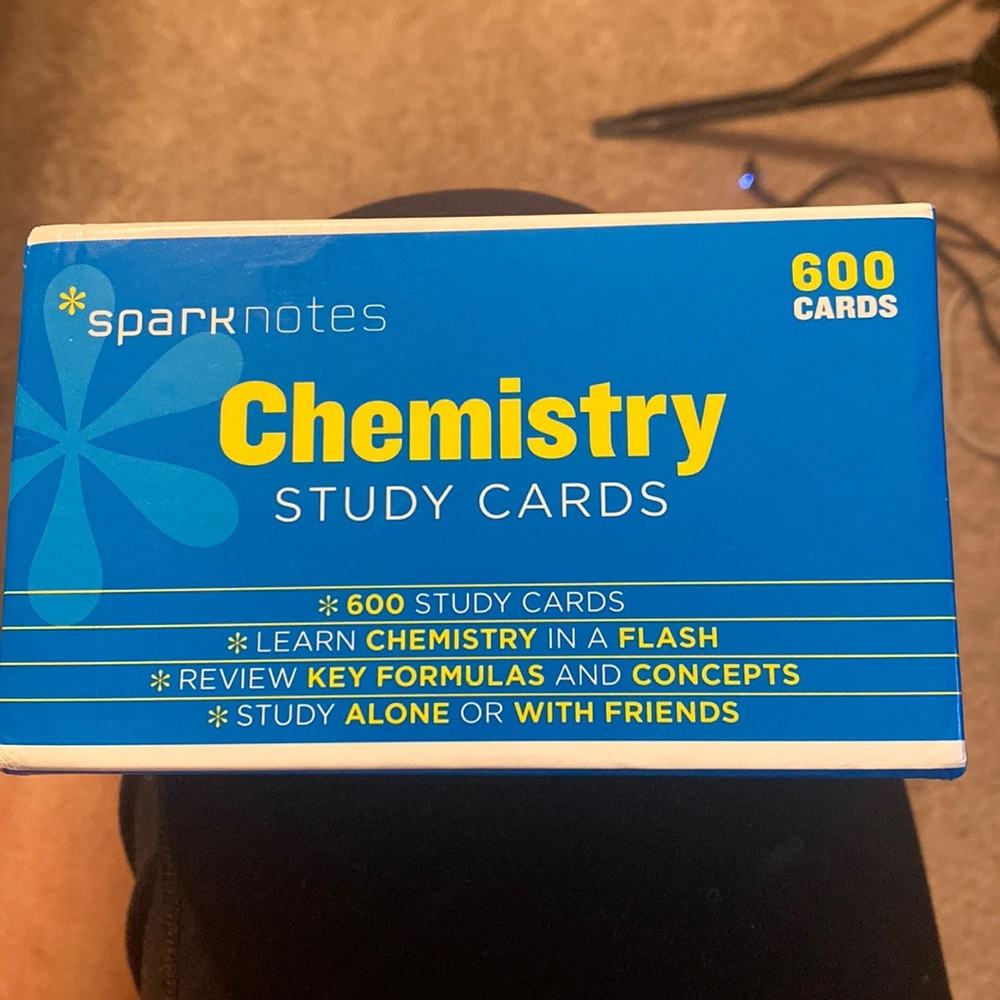 Chemistry Study Cards Spark Notes